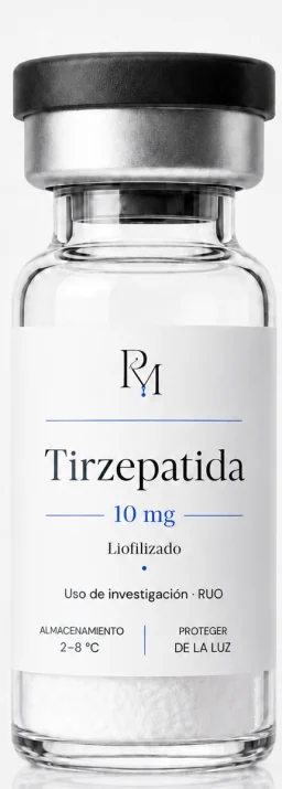 Vial de Tirzepatida liofilizado · México